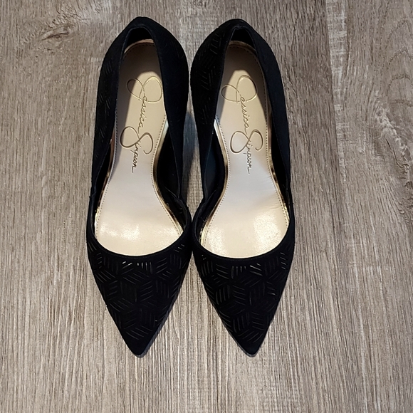 Jessica Simpson Black Suede Pumps – Size 5.5 New - Picture 3 of 10